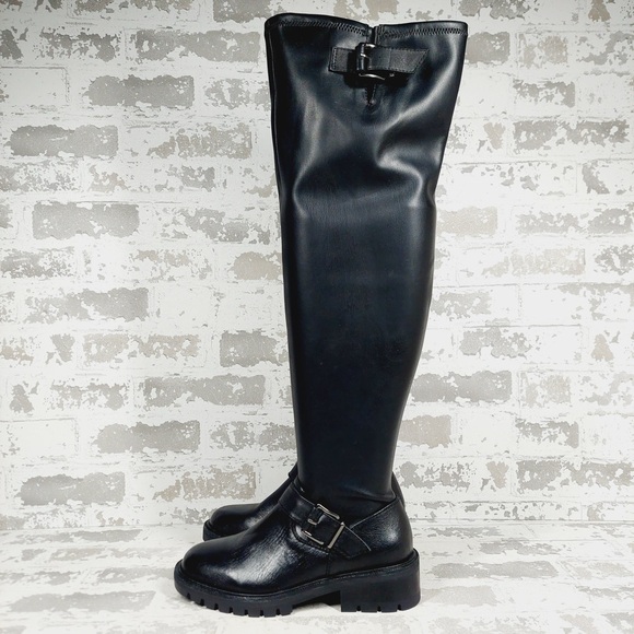 NEW Vince Camuto Abrila Womens Faux Leather Tall Over-The-Knee Boots M440